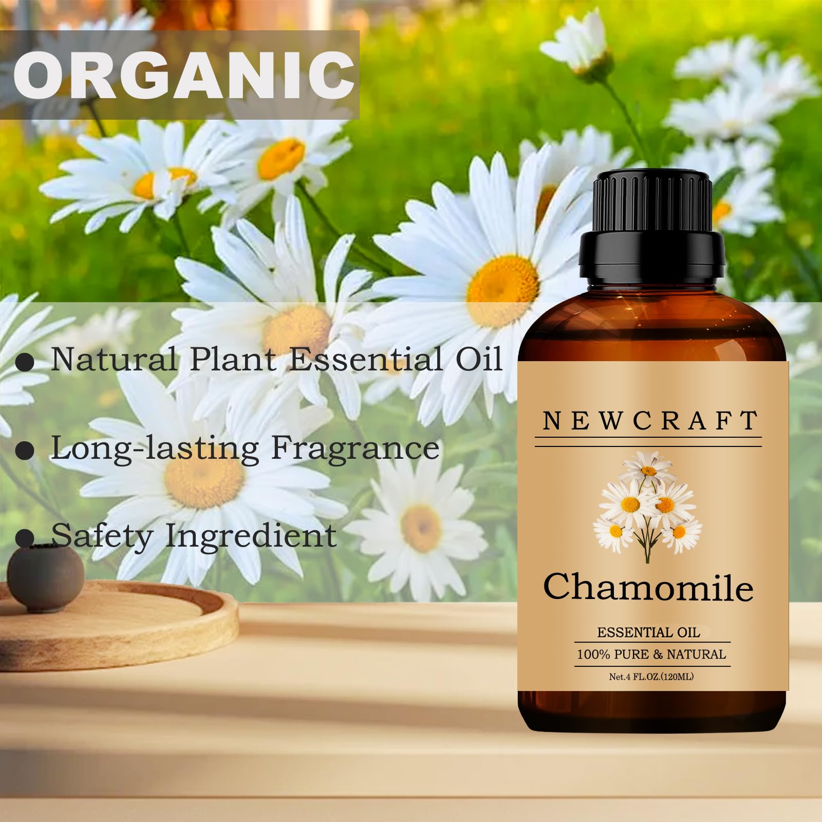 NewCraft huile essentielle camomille – diffuseur aromathérapie pour créer une ambiance relaxante