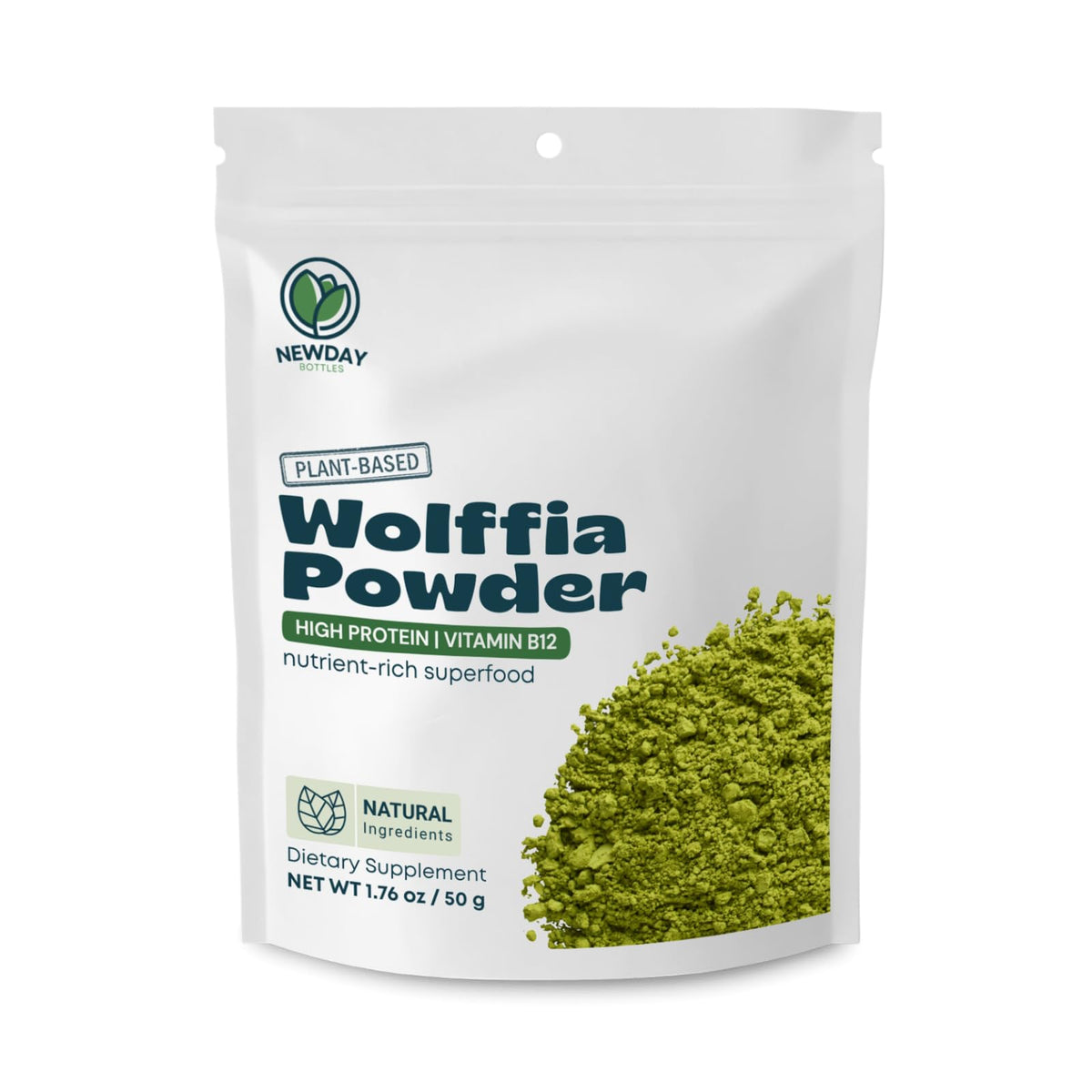 Newday Bottles: bouteille de poudre Wolffia Globosa prête à l'emploi.