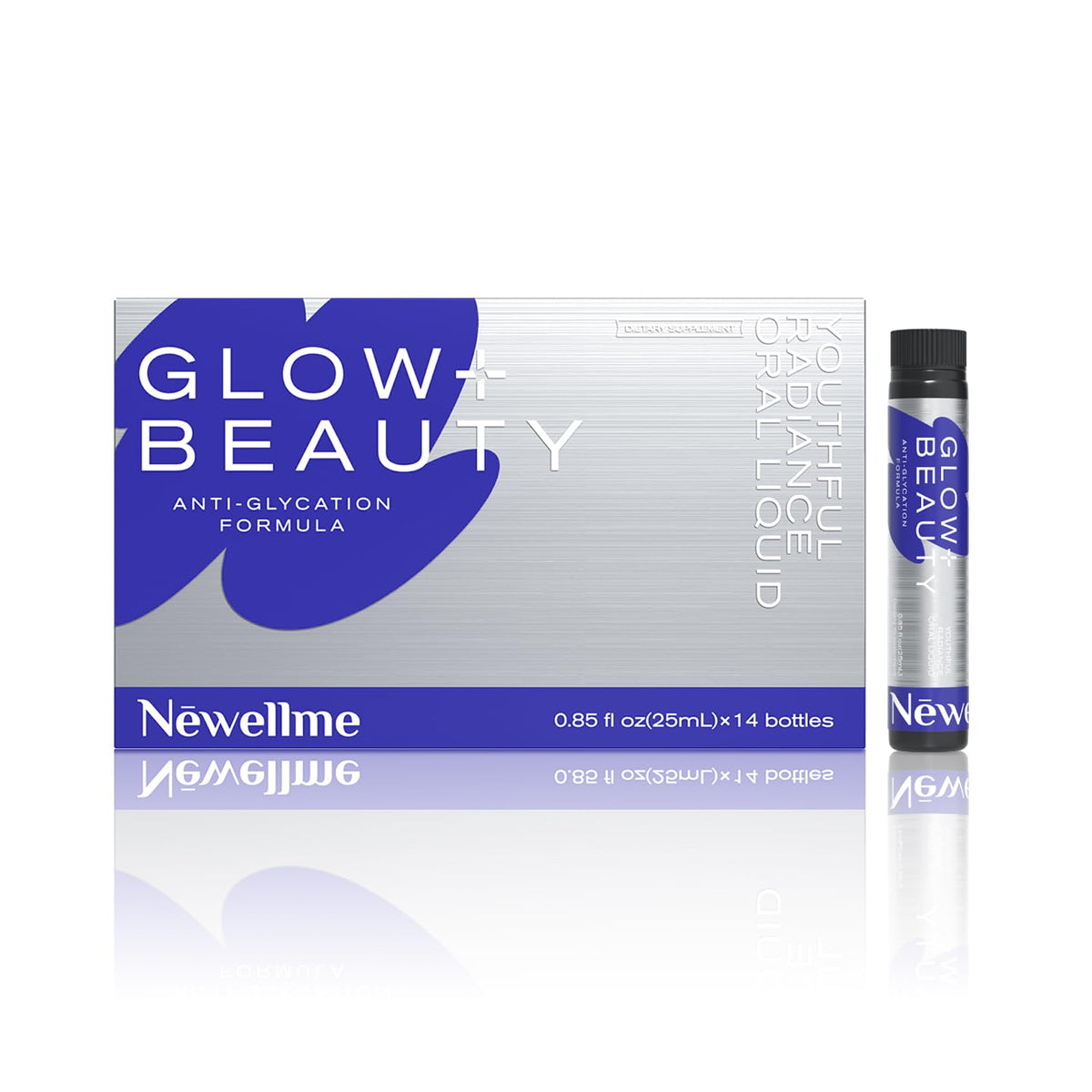 NEWELLME Glow+Beauty boisson au collagène favorisant l'hydratation cutanée au quotidien