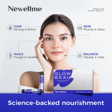 NEWELLME Glow+Beauty rituel quotidien pratique avec 14 bouteilles à emporter