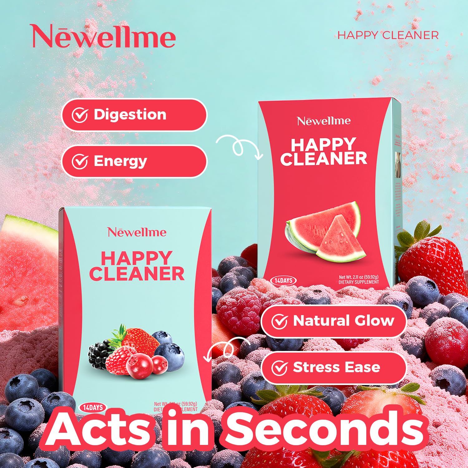 Boîte NEWELLME Happy Cleaner avec sachets pour un rangement pratique