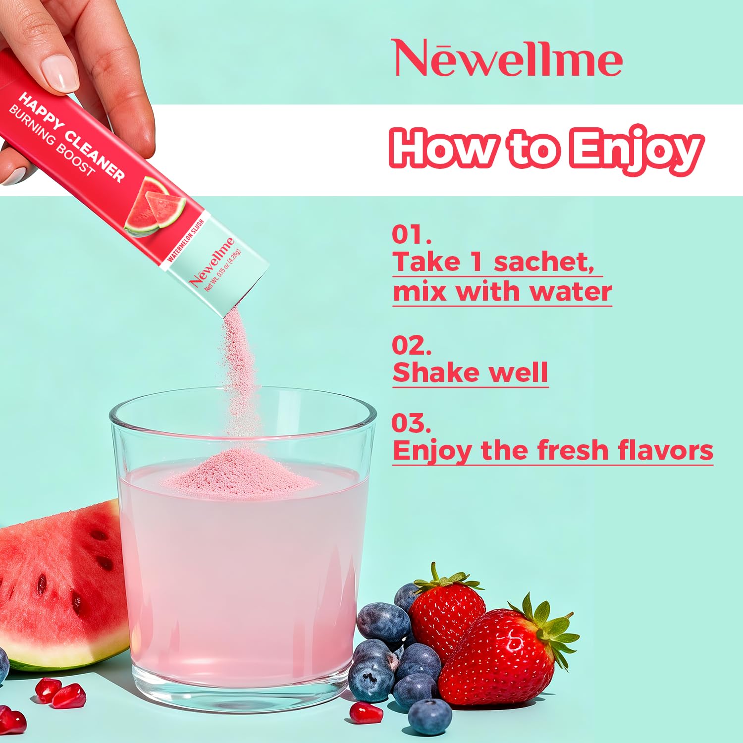 Détails d’emballage NEWELLME Happy Cleaner, présentation propre et pratique