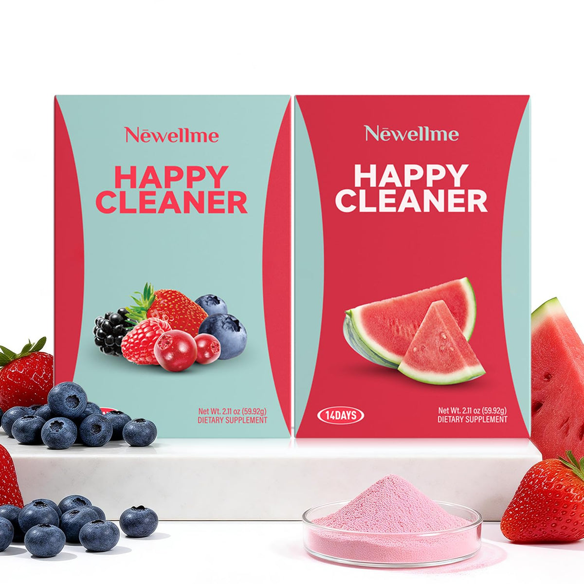 NEWELLME Happy Cleaner sachets pastèque prêt à mélanger pour une expérience digestive légère