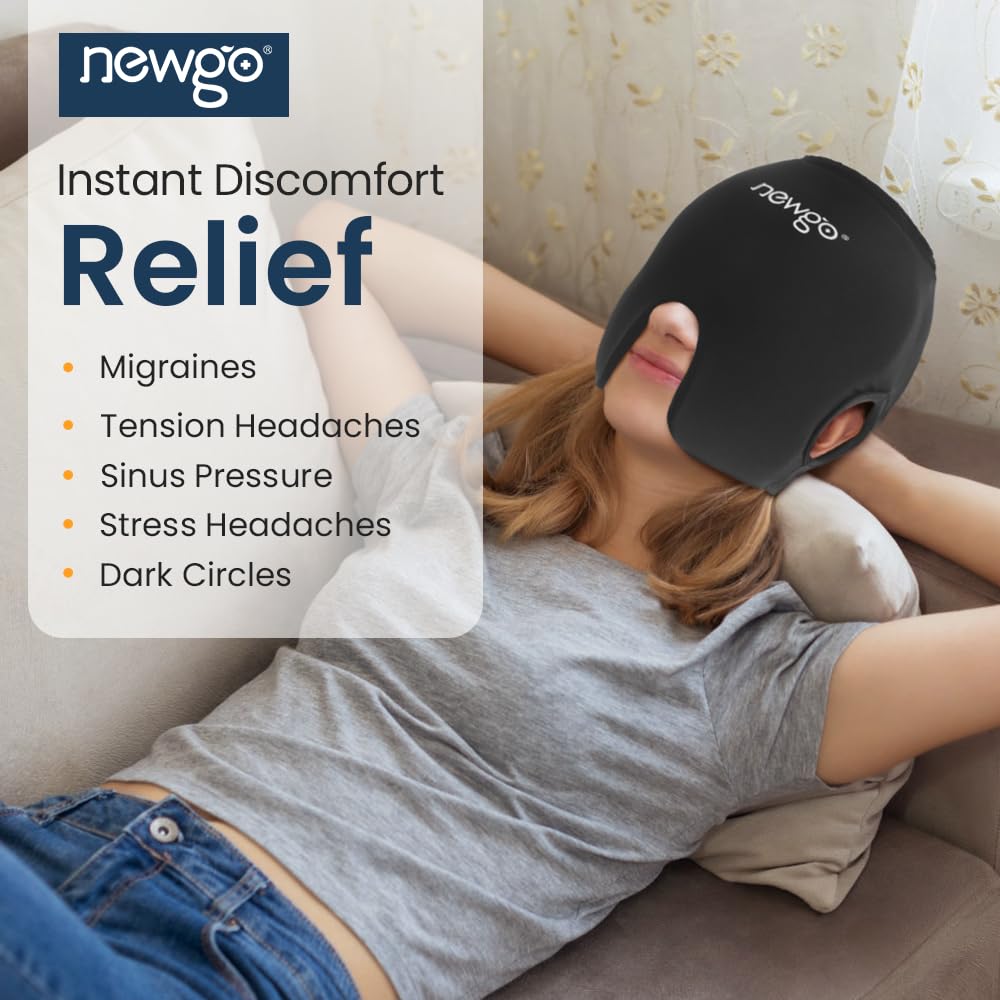 NEWGO Migraine Cap oreilles dégagées design ergonomique évite pression et frottement
