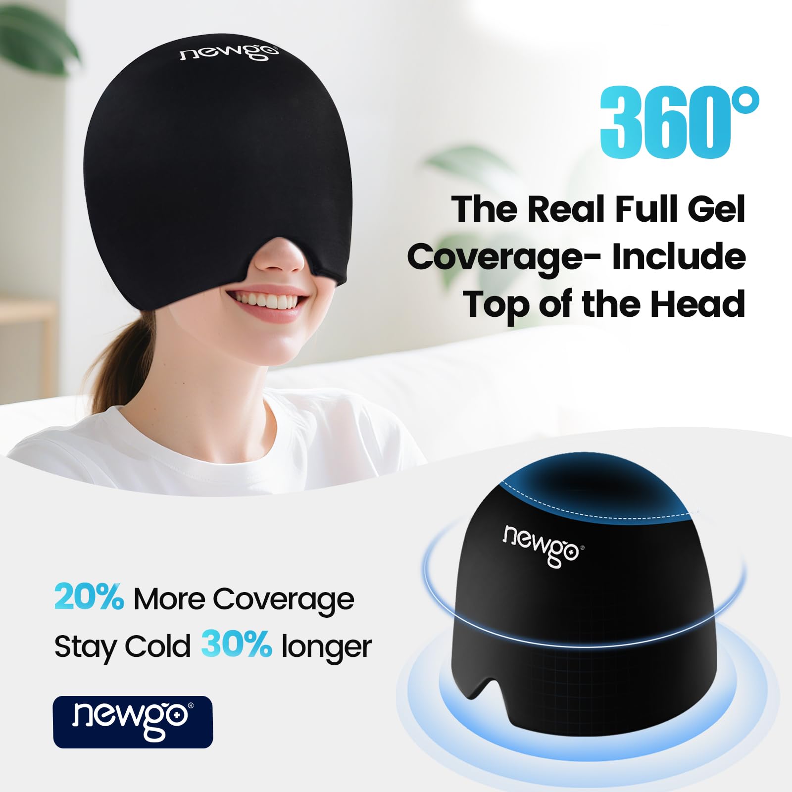 Bonnet NEWGO rafraîchissant, refroidissement naturel et apaisement.