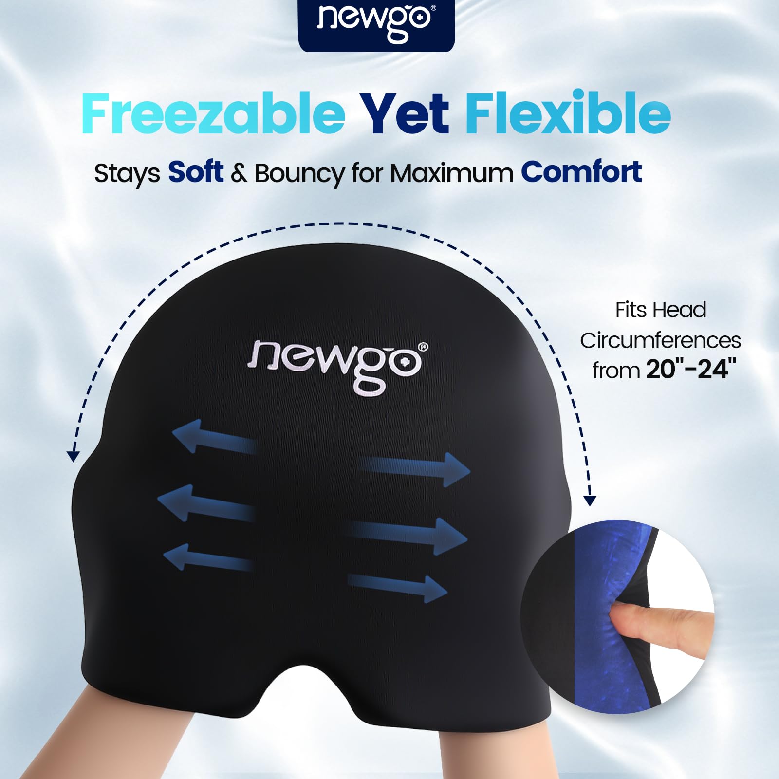 Bonnet NEWGO une taille qui convient à la plupart des utilisateurs.