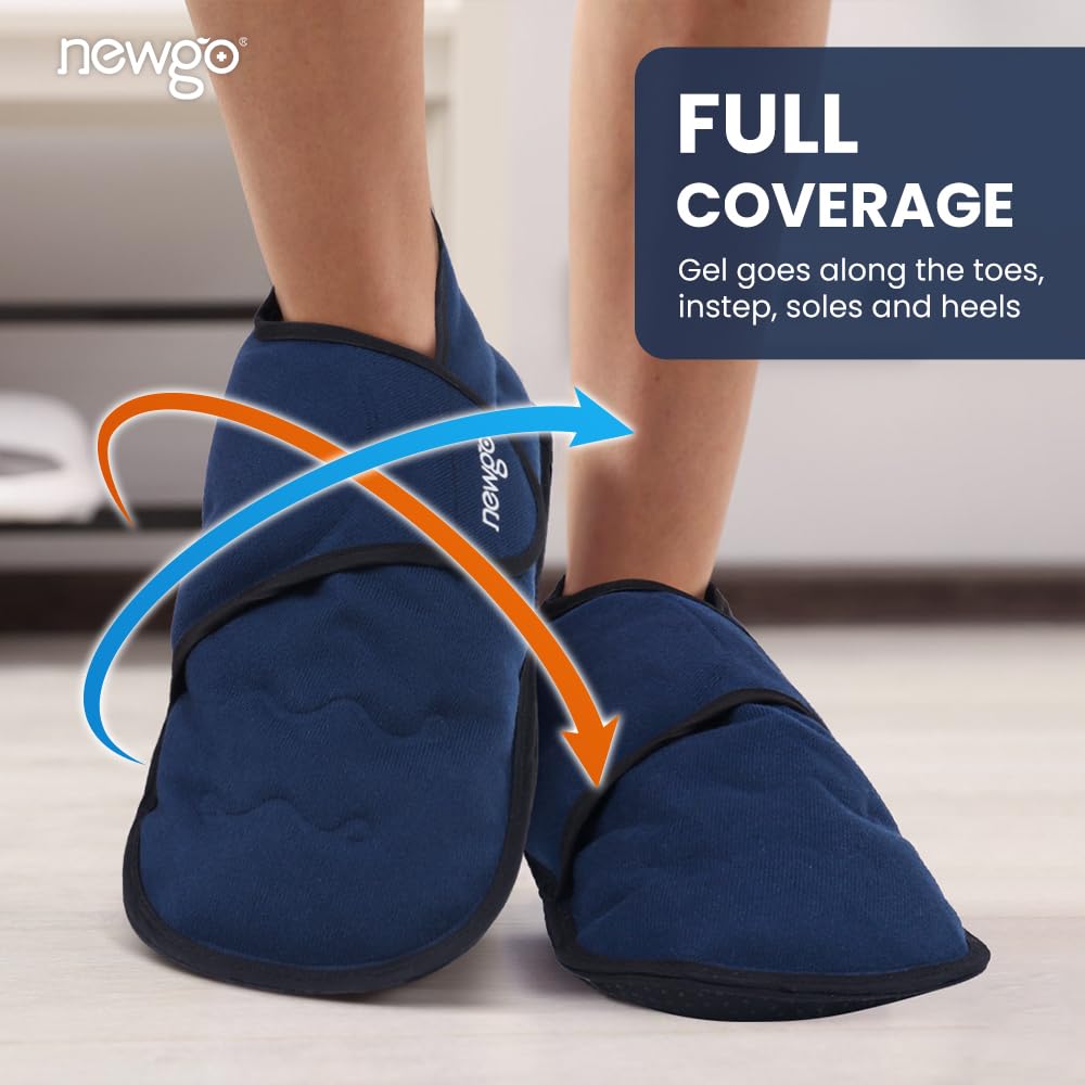 Chaussons NEWGO glace talons et arches visibles, soutien du pied
