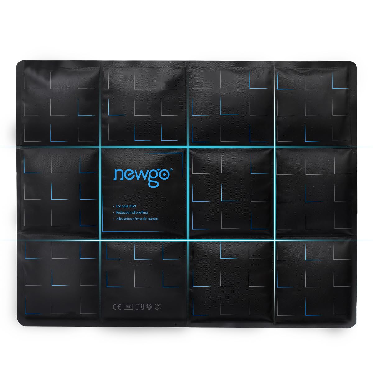 NEWGO compresse gel grande pour épaules et dos, refroidissement homogène