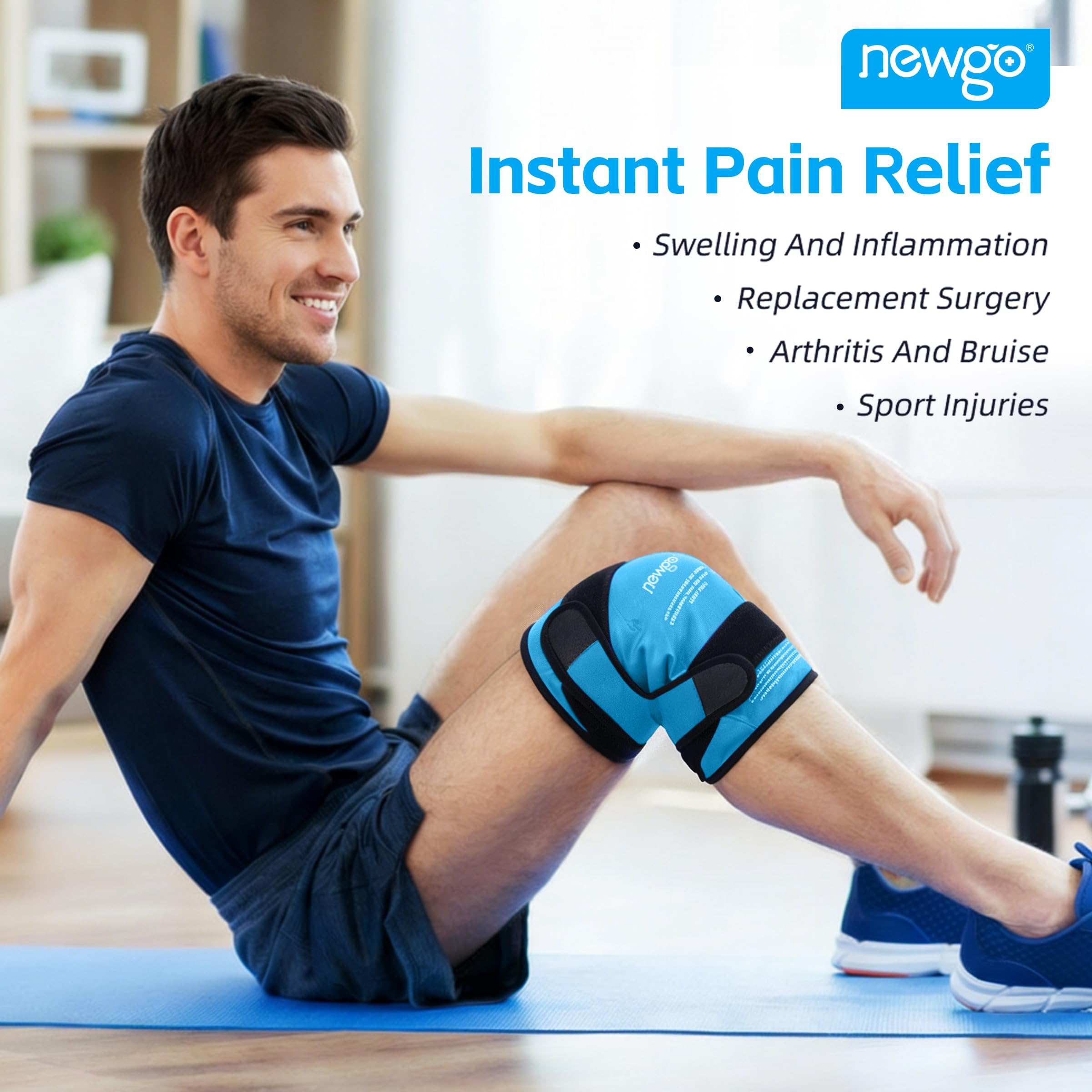 NEWGO design en Y-genou: ajustement ergonomique et maintien sûr.