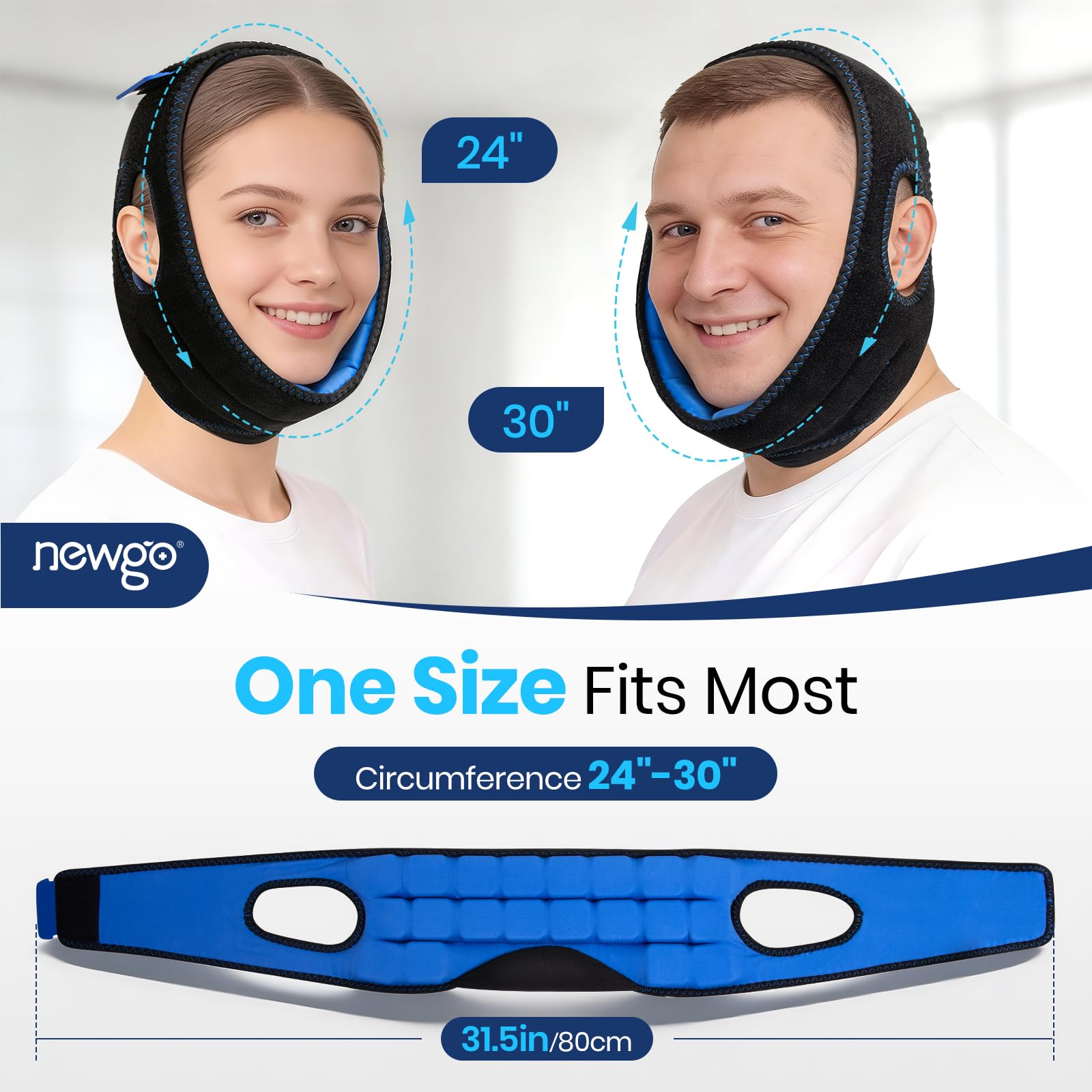 NEWGO Forme Circulaire: utilisation polyvalente sur le visage et d'autres articulations.