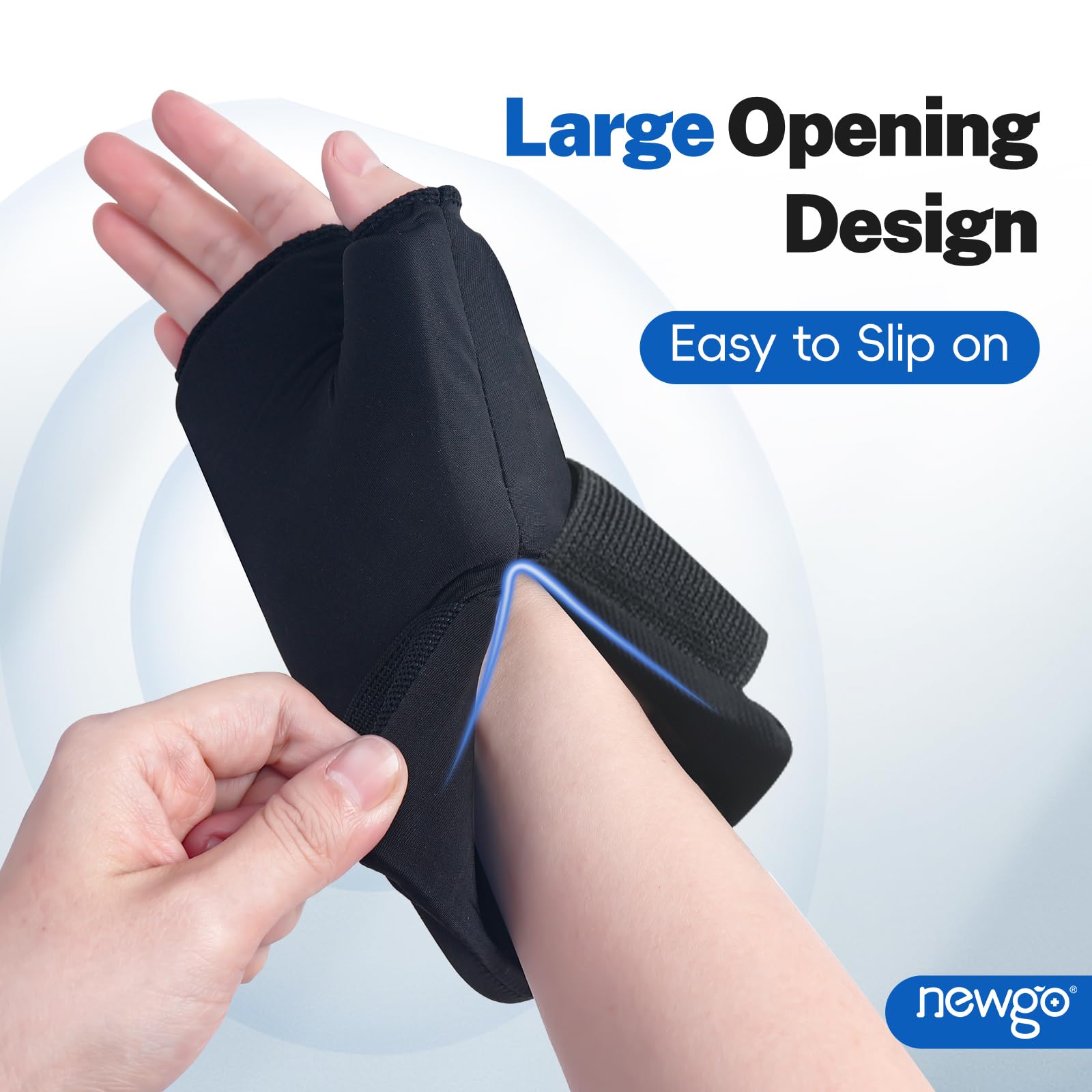Ouverture des doigts des gants NEWGO pour rester opérationnels en activités quotidiennes.