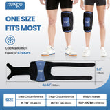 NEWGO genou-glace-attelle-360 gel haute densité reste flexible.