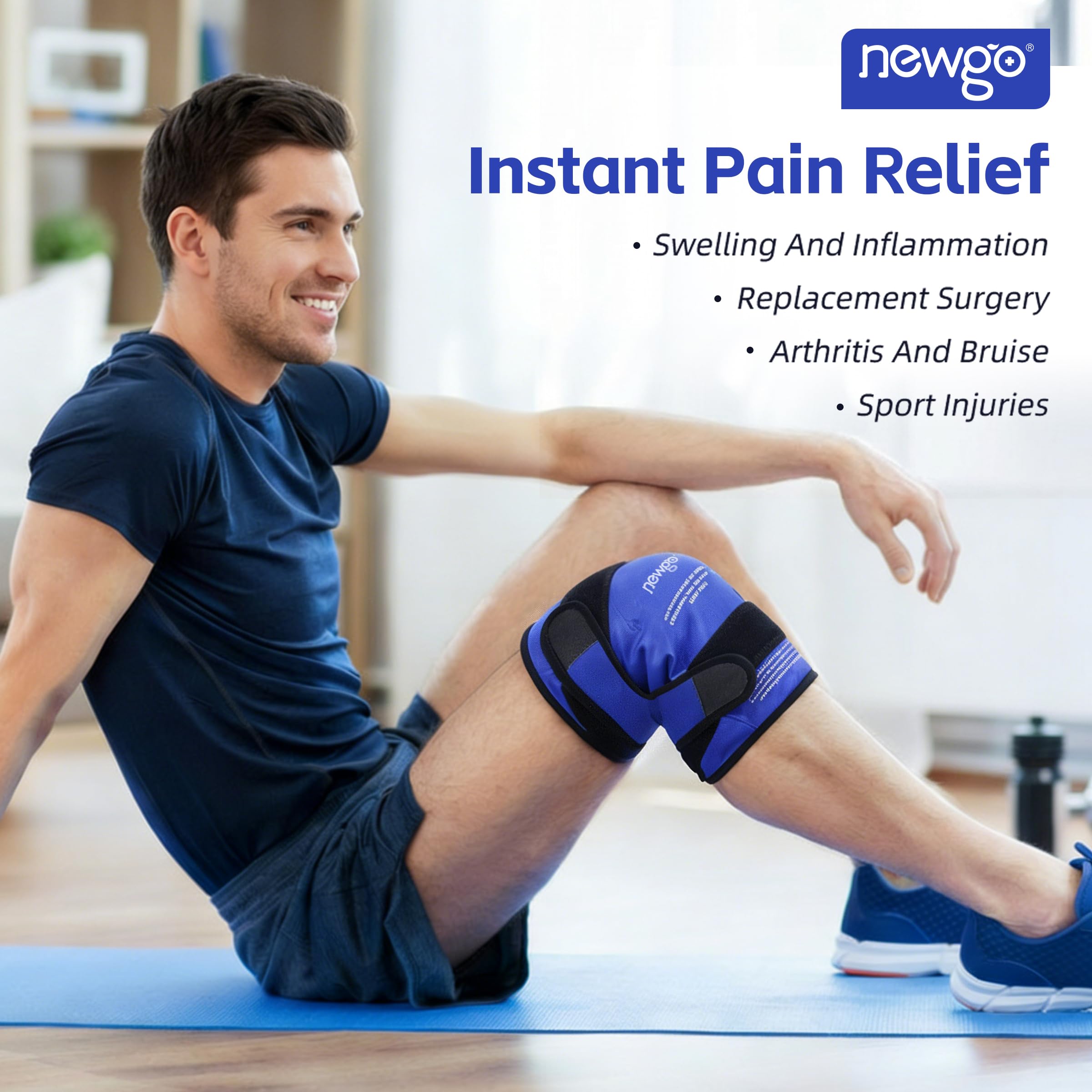NEWGO Genou: sangles ajustables garantissant maintien stable