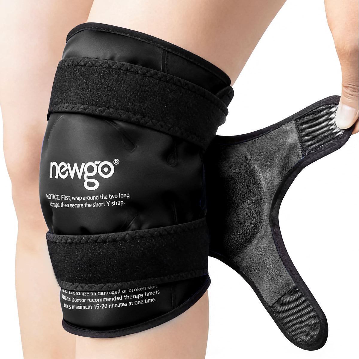 NEWGO glace genou – couverture complète pour soulager le gonflement autour du genou.