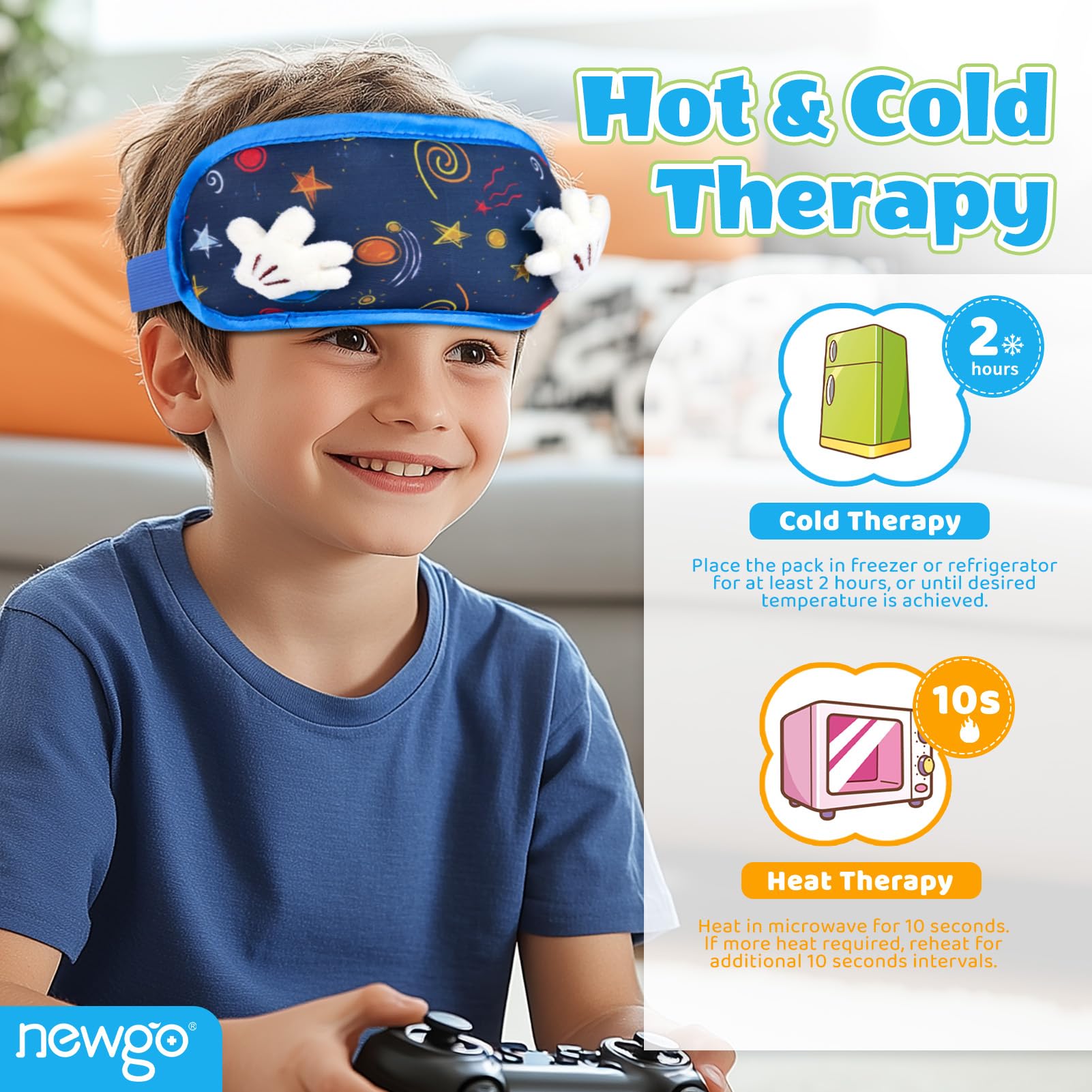 NEWGO Head Ice Pack utilisation mains libres pendant les soins