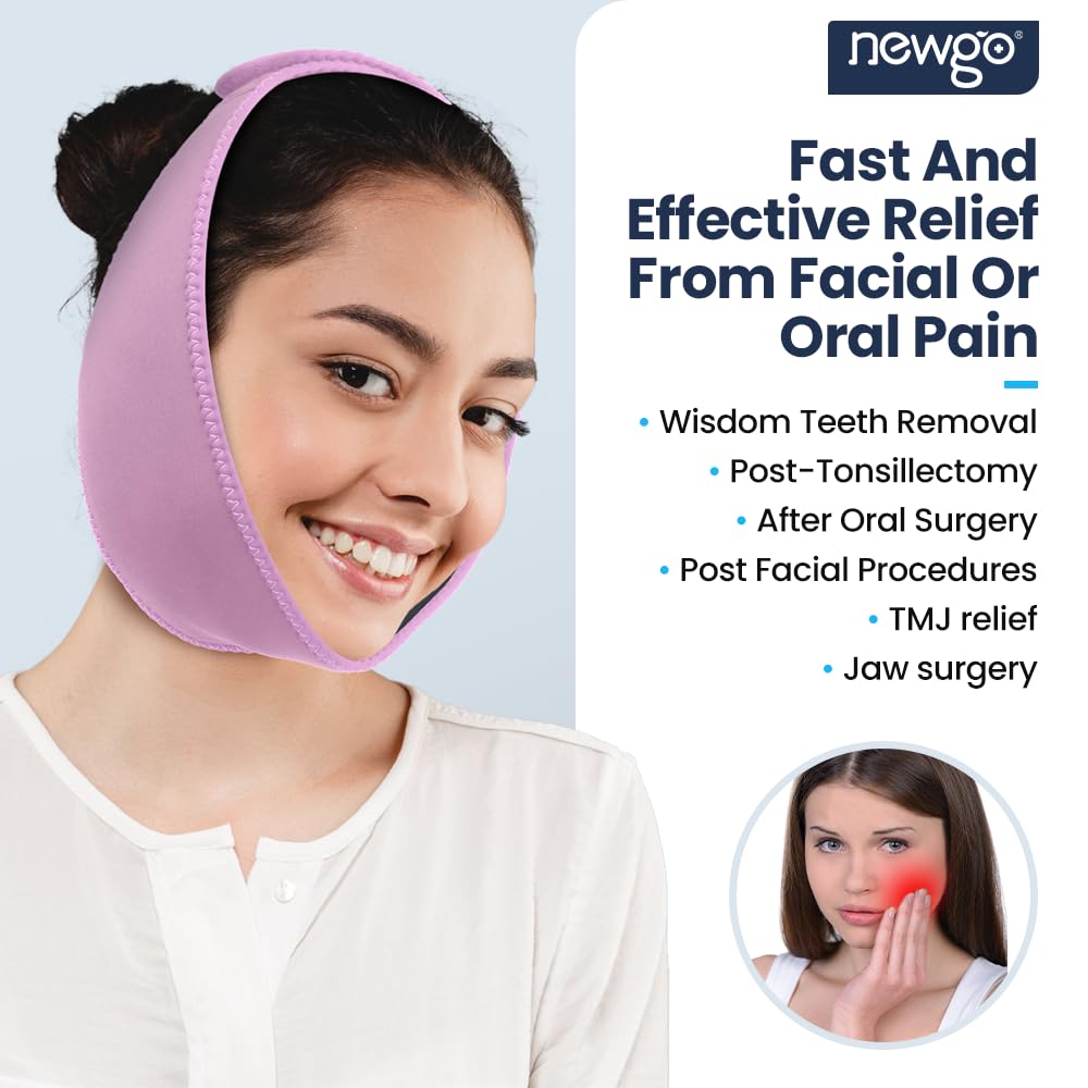 NEWGO quatre-packs gel-visage assure une couverture étendue pendant la récupération.