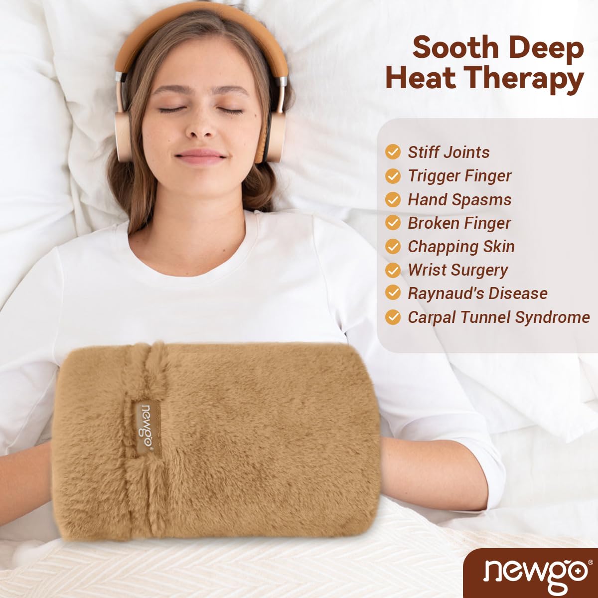 NEWGO sac chauffant microondes réchauffe rapidement les mains