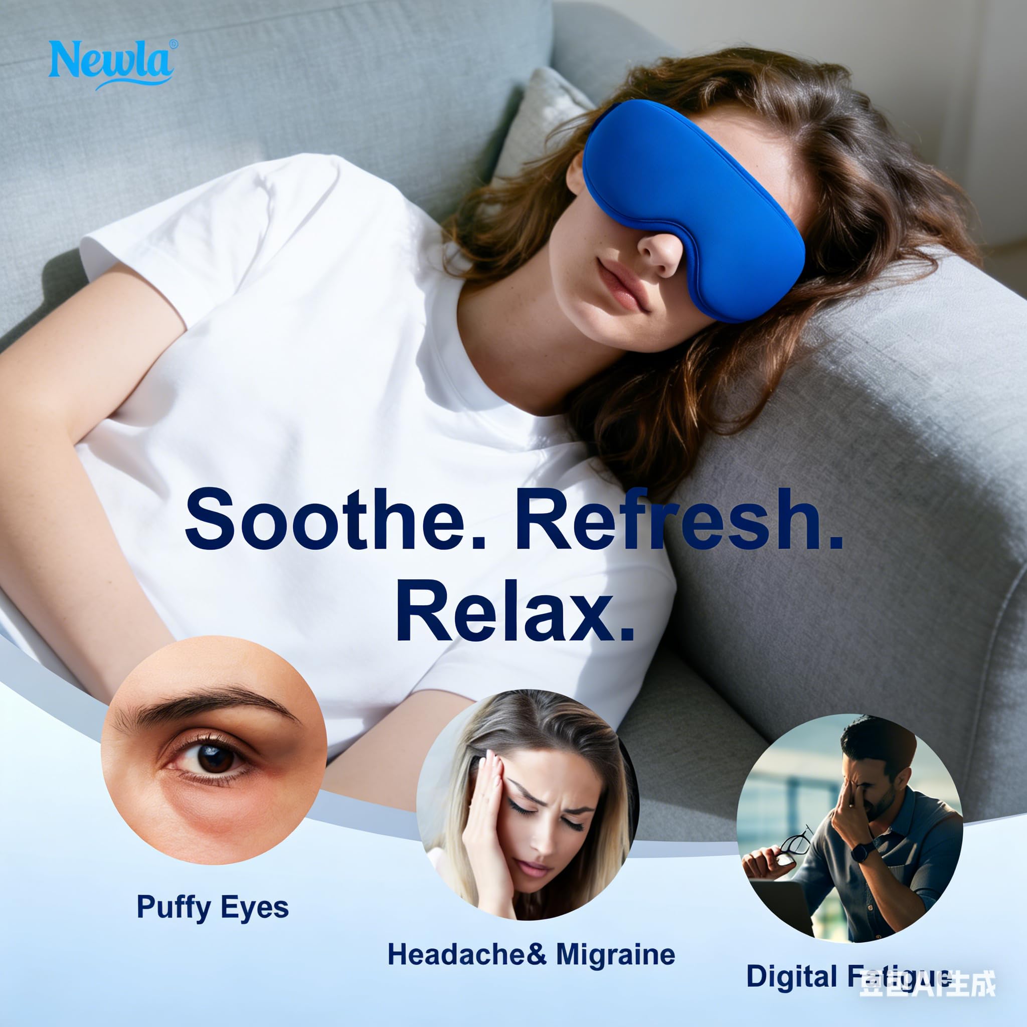 NEWLA masque yeux Etui voyage facilite le rangement et le voyage