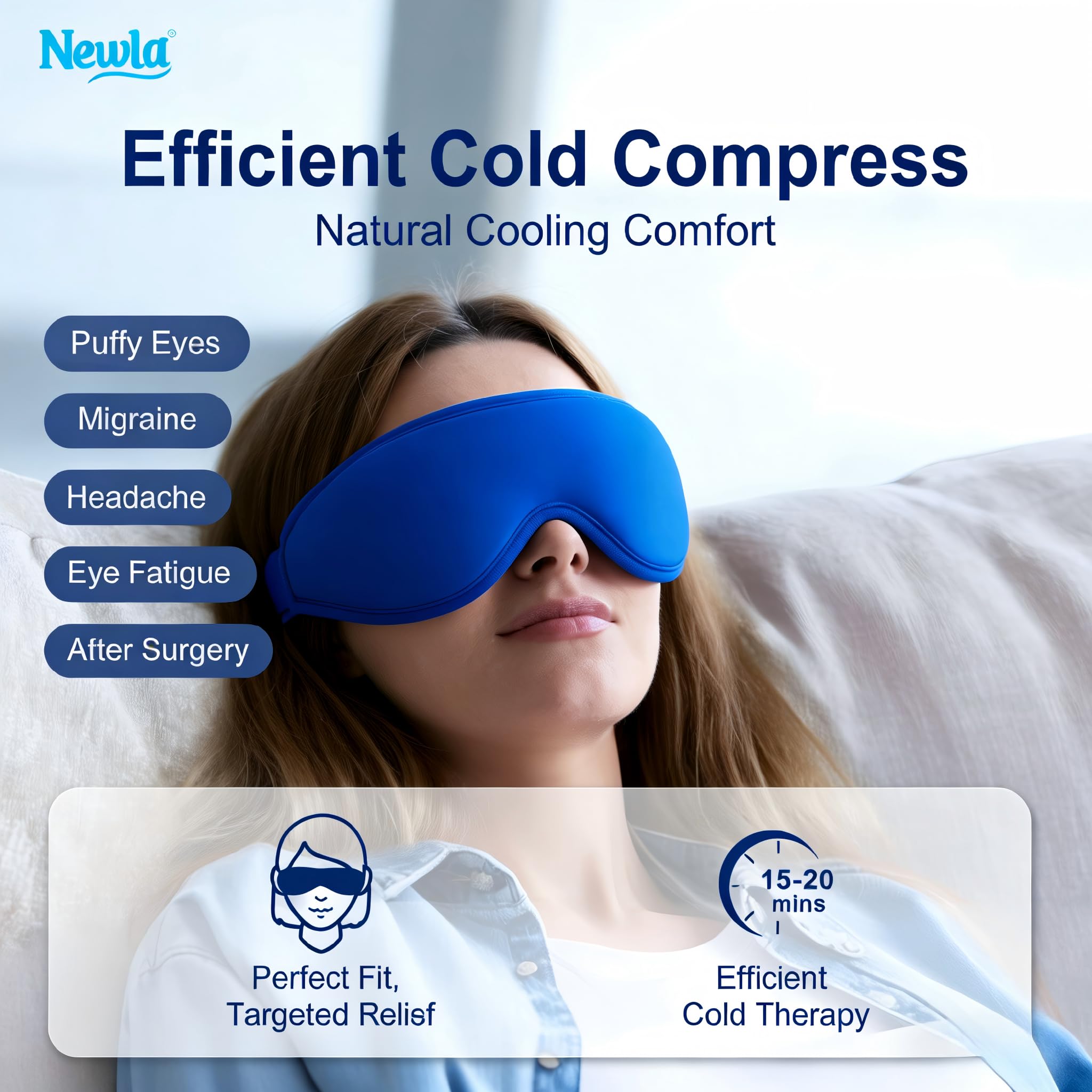 NEWLA masque yeux Gel doux et flexible pour un port confortable