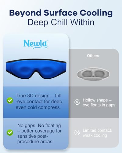 NEWLA masque yeux gel sangle ajustable pour port confortable