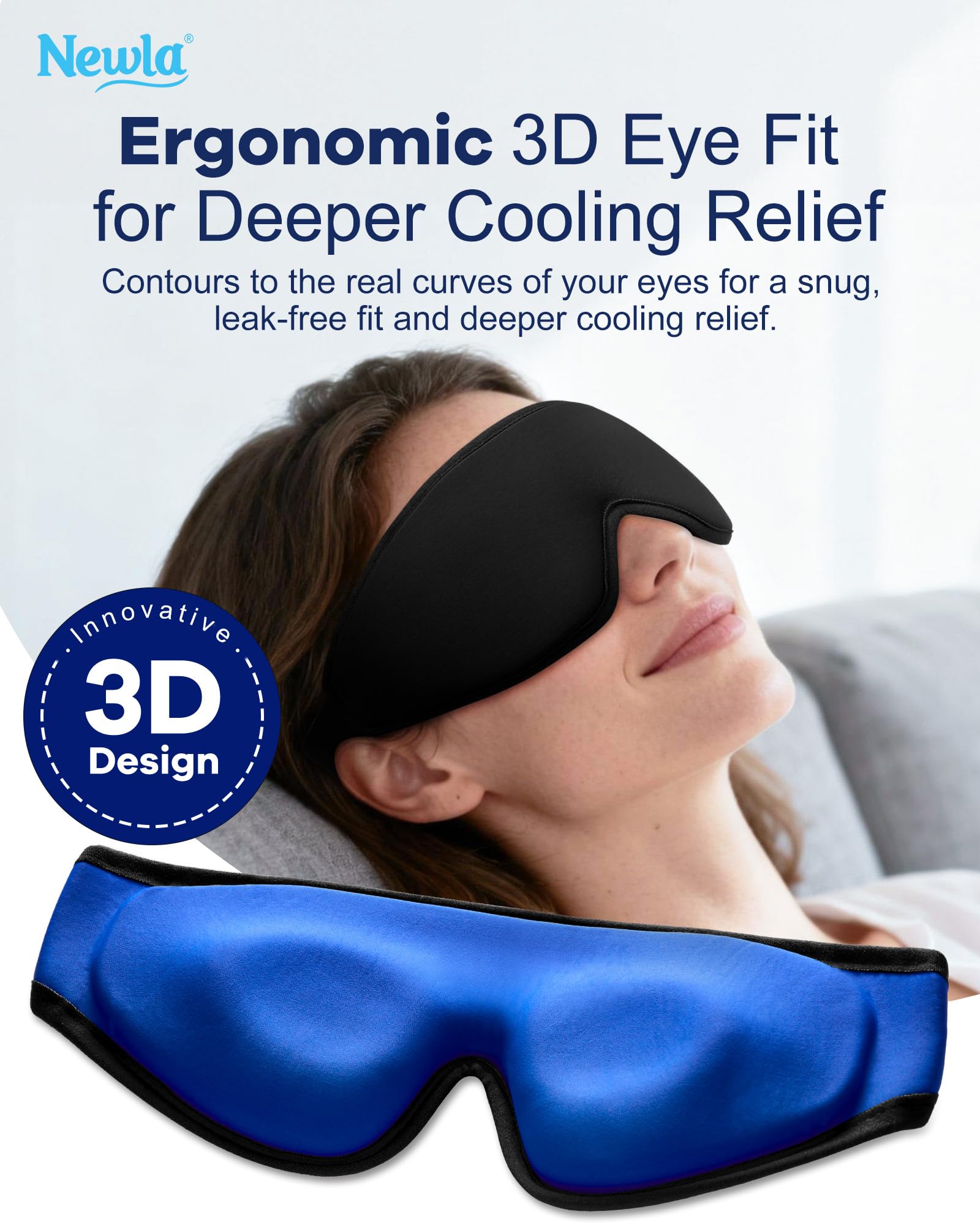 NEWLA masque yeux gel surface étendue soulage fatigue oculaire après écran