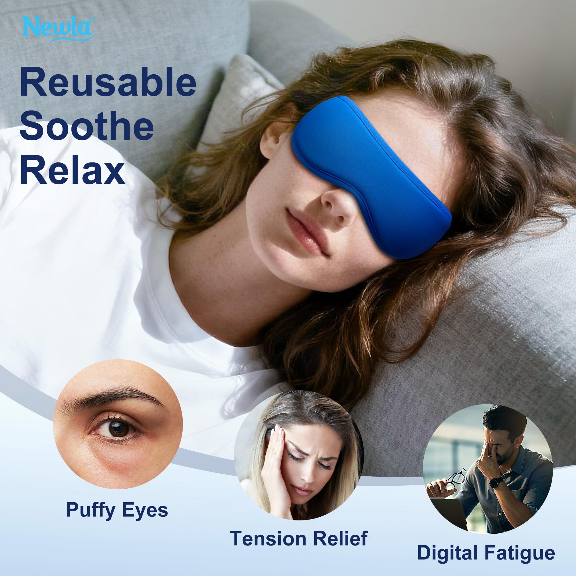 NEWLA masque yeux en voyage – pratique et portable pour déplacements.