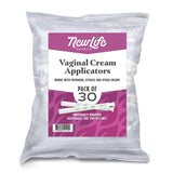 NewLife Naturals applicateur vaginal jetable avec embout arrondi pour insertion confortable.
