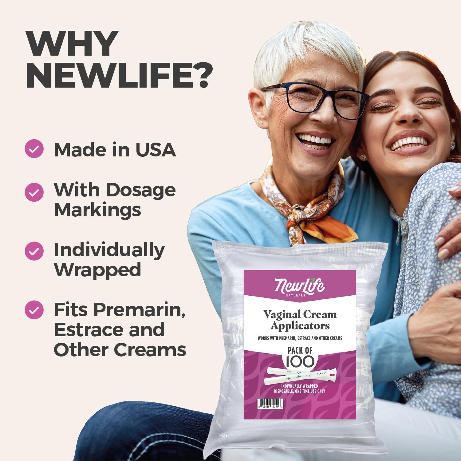NewLife Naturals Mesures imprimées facilitant le dosage.