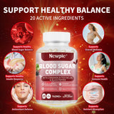 Newpie Blood Sugar Complex – Cannelle et autres actifs visibles dans la formulation.