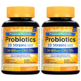 NewRhythm Probiotics - bouteille de capsules pour le soutien digestif