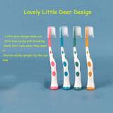 Brosse Newrichbee cerf orange, design amusant pour encourager le brossage