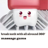 Adaptée pour les enfants de 2 à 8 ans avec une brosse adaptée.