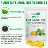 newseel gélules origan-nigelle: étiquette claire et format bio pour une utilisation aisée.