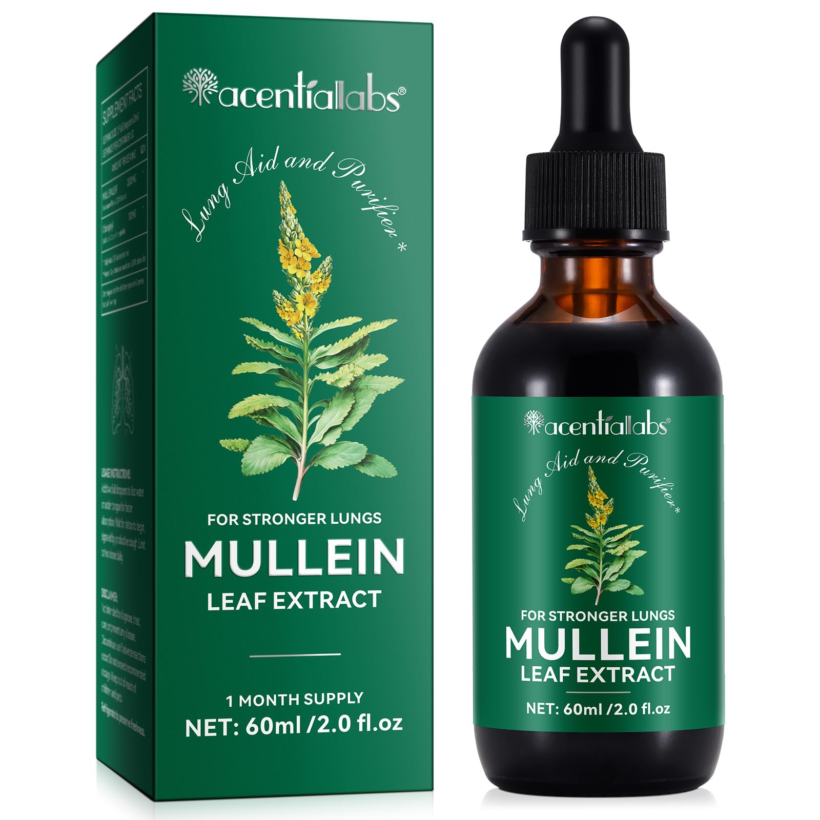 Newseel Mullein Drops dans une bouteille, pour une expérience de respiration plus fluide.