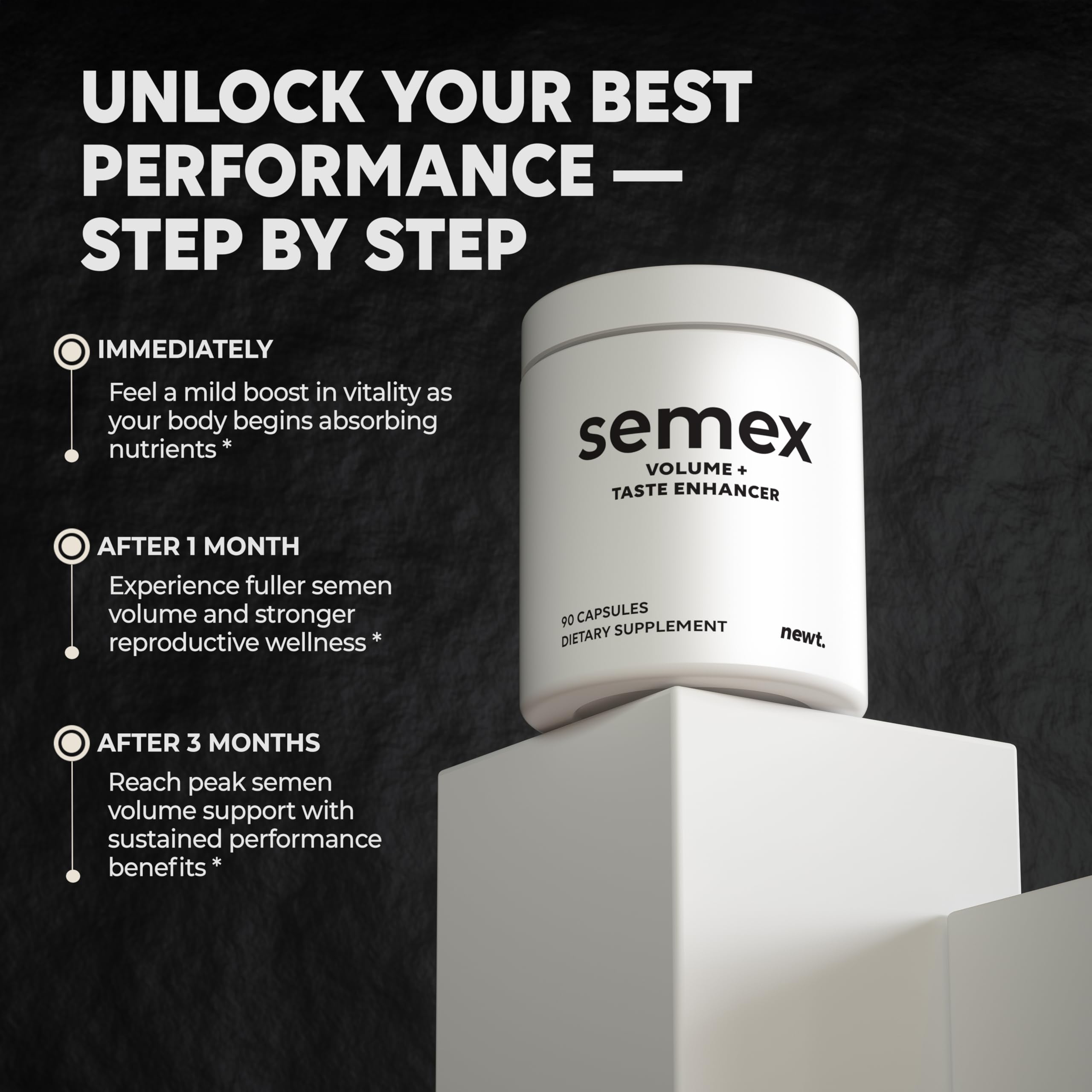 Newt Semex – capsules faciles à prendre pour soutenir le volume.