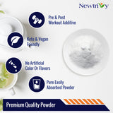 Bocal Newtrivy Créatine Monohydrate, emballage pratique et durable pour la routine sportive.