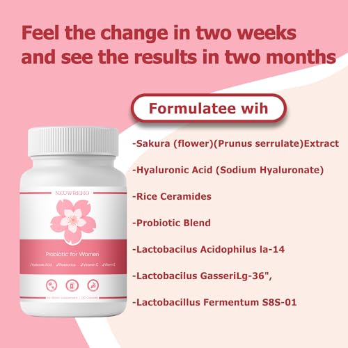 NEWUREHO Probiotiques Vaginal – prébiotiques nourrissent les bonnes bactéries.