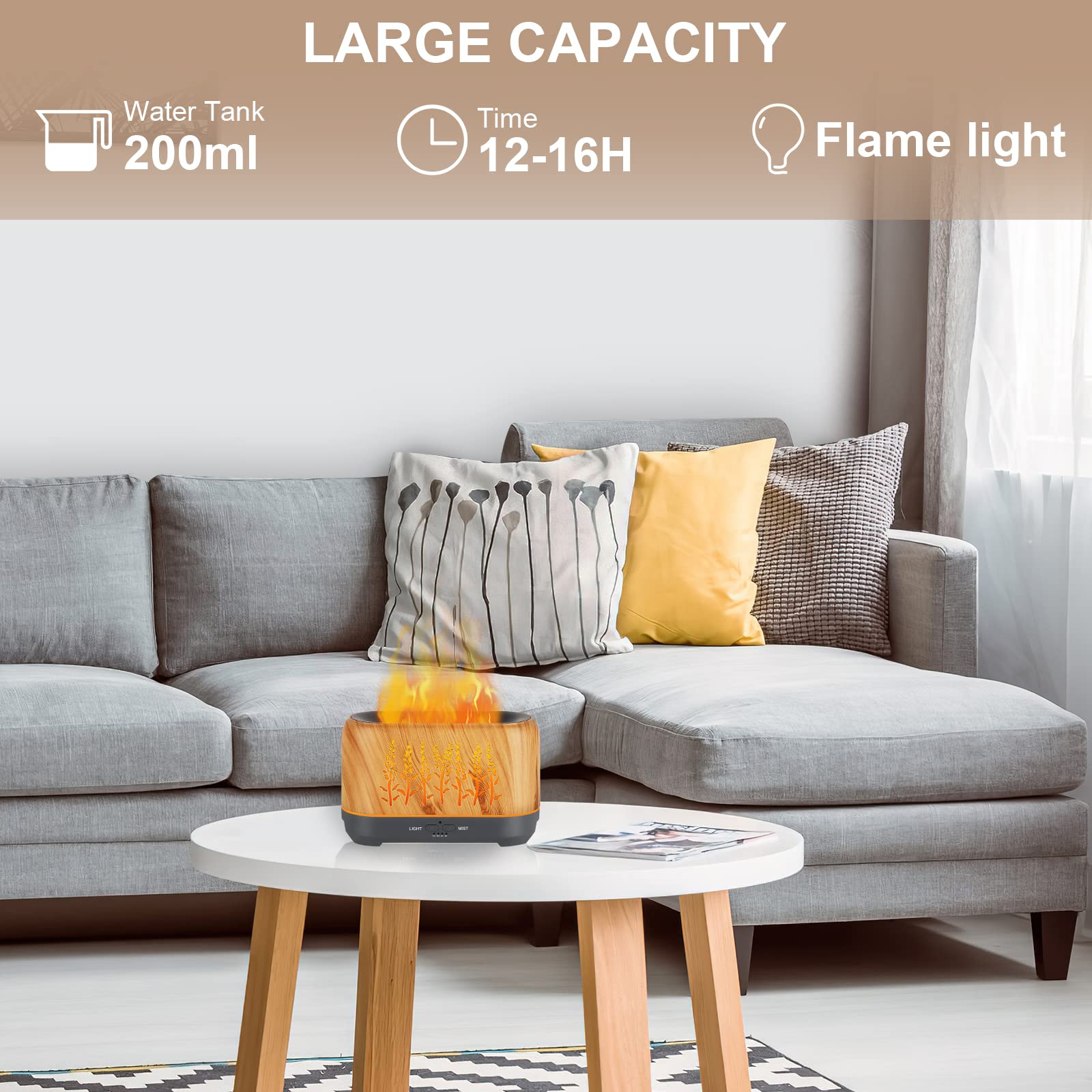 NEWYID Diffuseur avec brume et lumière pour personnaliser votre espace.