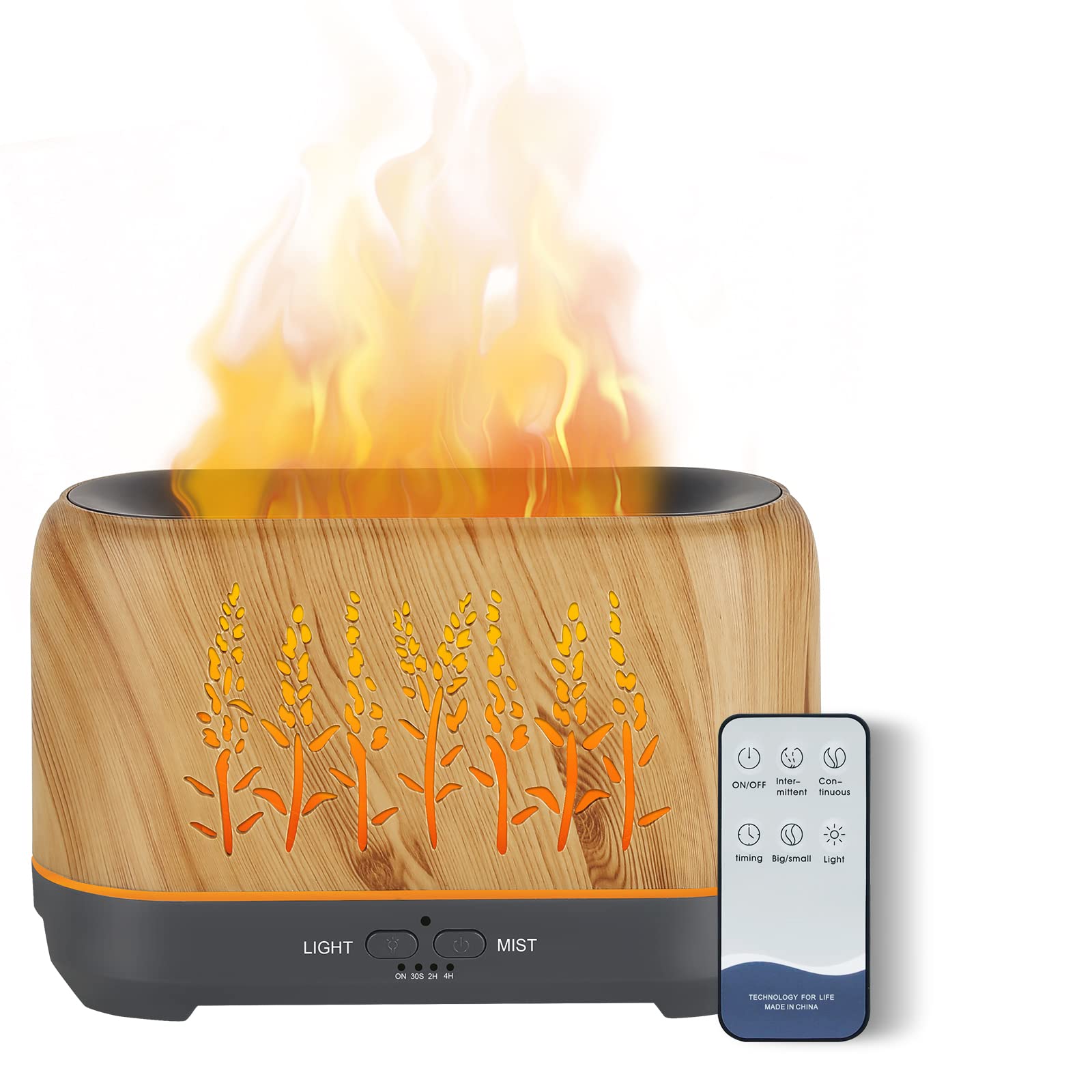NEWYID Diffuseur flammes lumineuses 240 ml pour créer une ambiance chaleureuse.