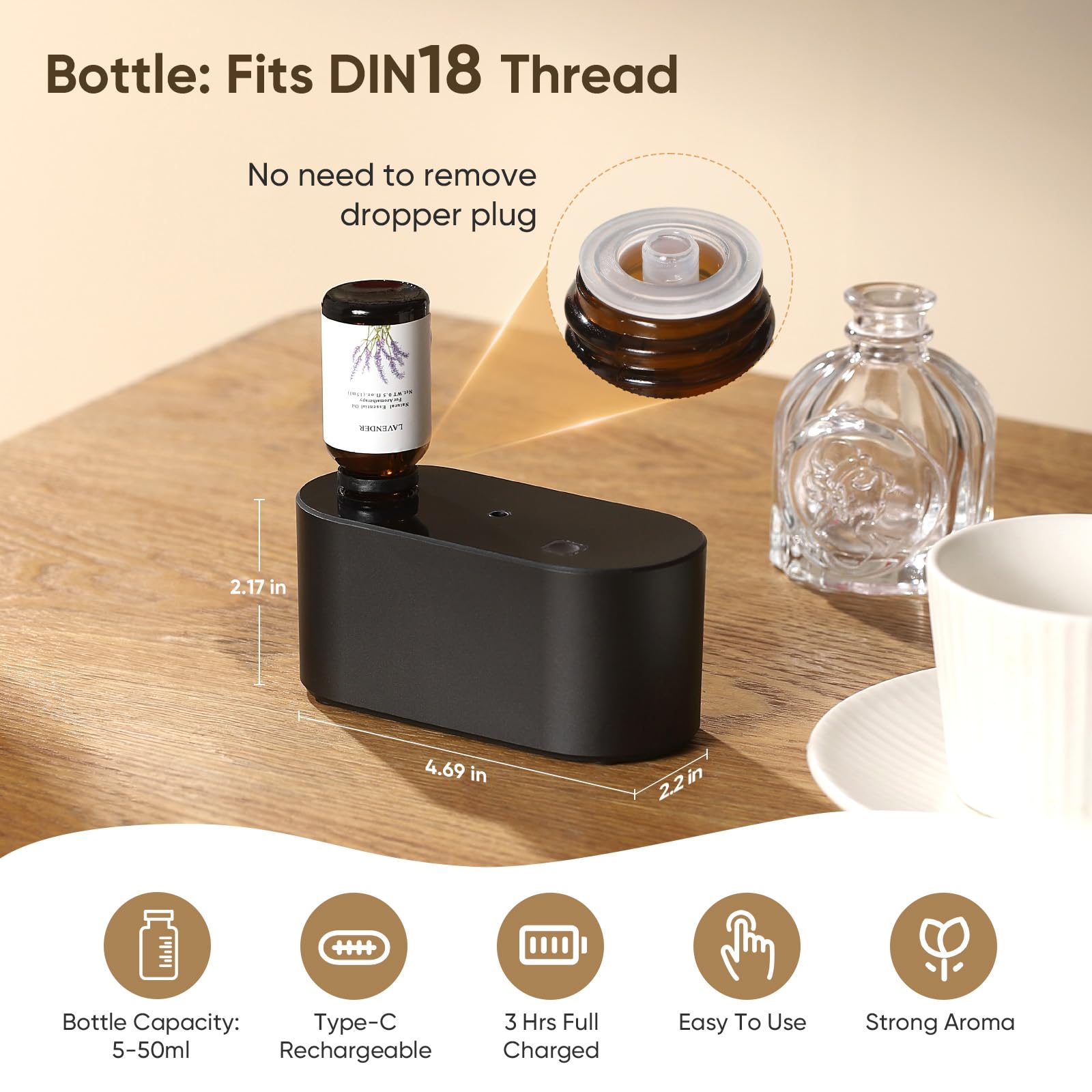 Nexalithron diffusion air froid préserve les huiles et les parfums.