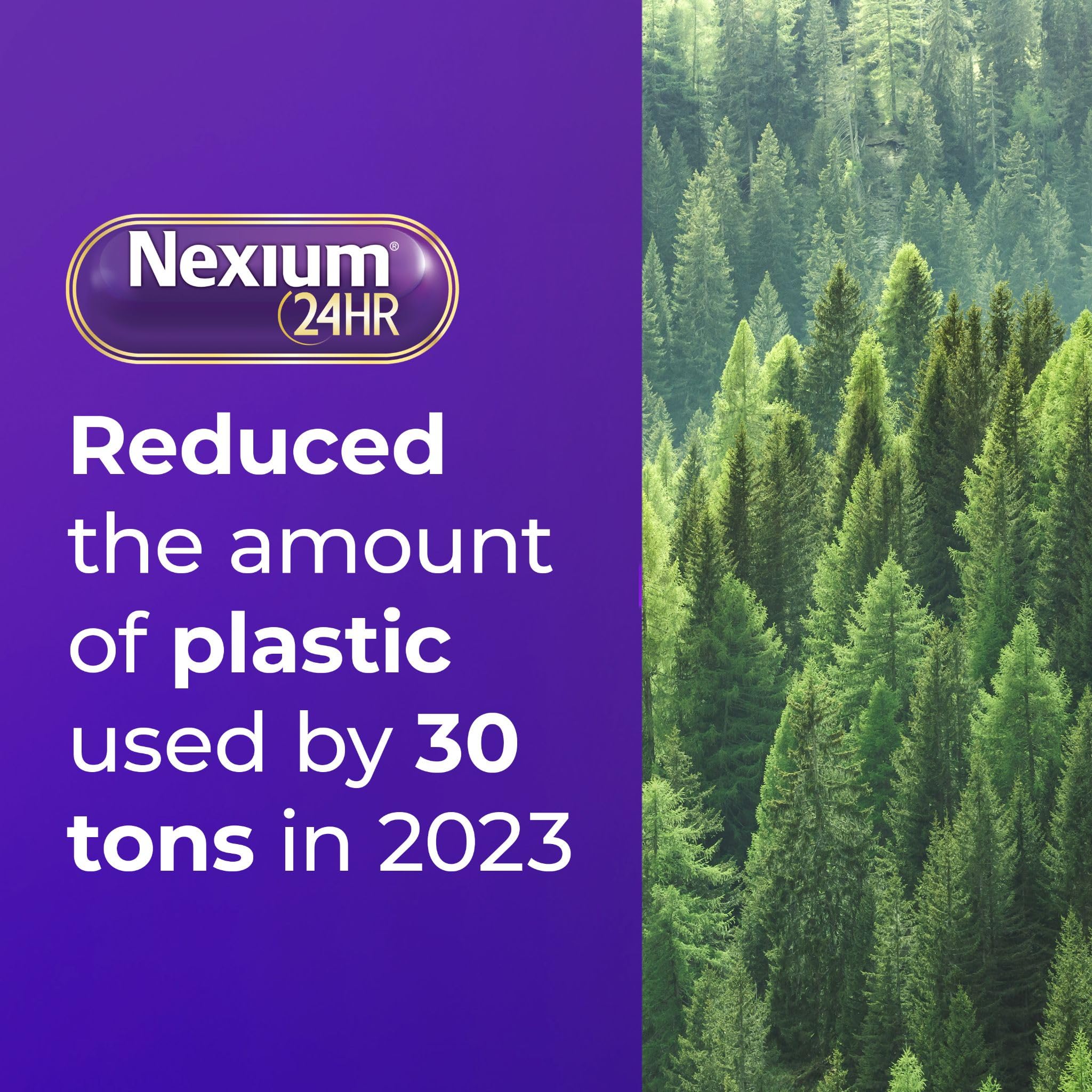 Nexium 24HR, emballage-net, informations produit claires et lisibles.