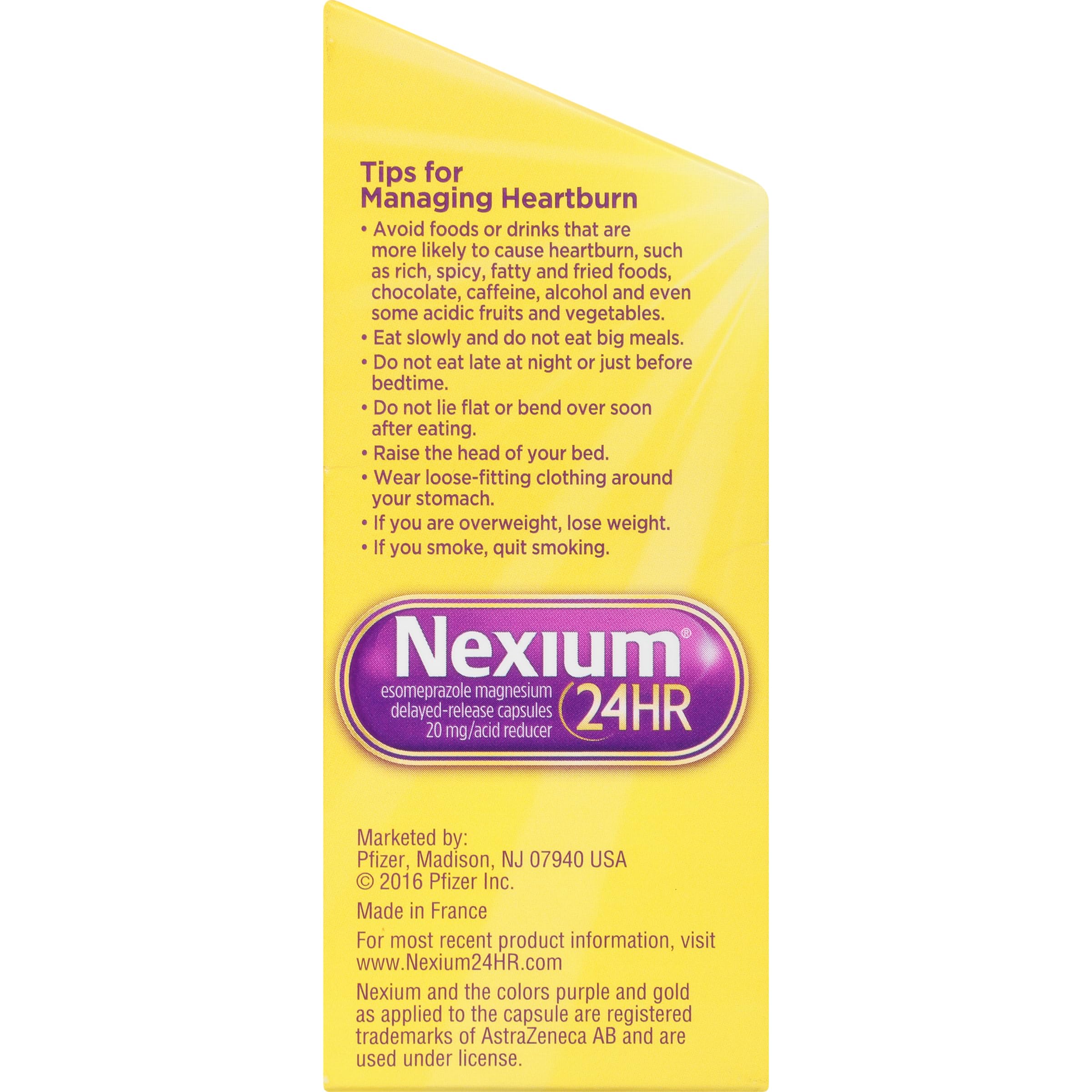 Nexium 24HR, pharmacie-display, présentation soignée en magasin.