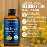 Diffuseur utilisant Helichrysum Nexon Botanics, expérience d'aromathérapie apaisante et relaxante.