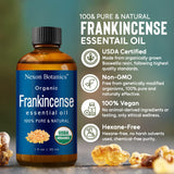 Nexon Botanics soin peau: huile d'encens tonifiante pour un teint harmonieux.