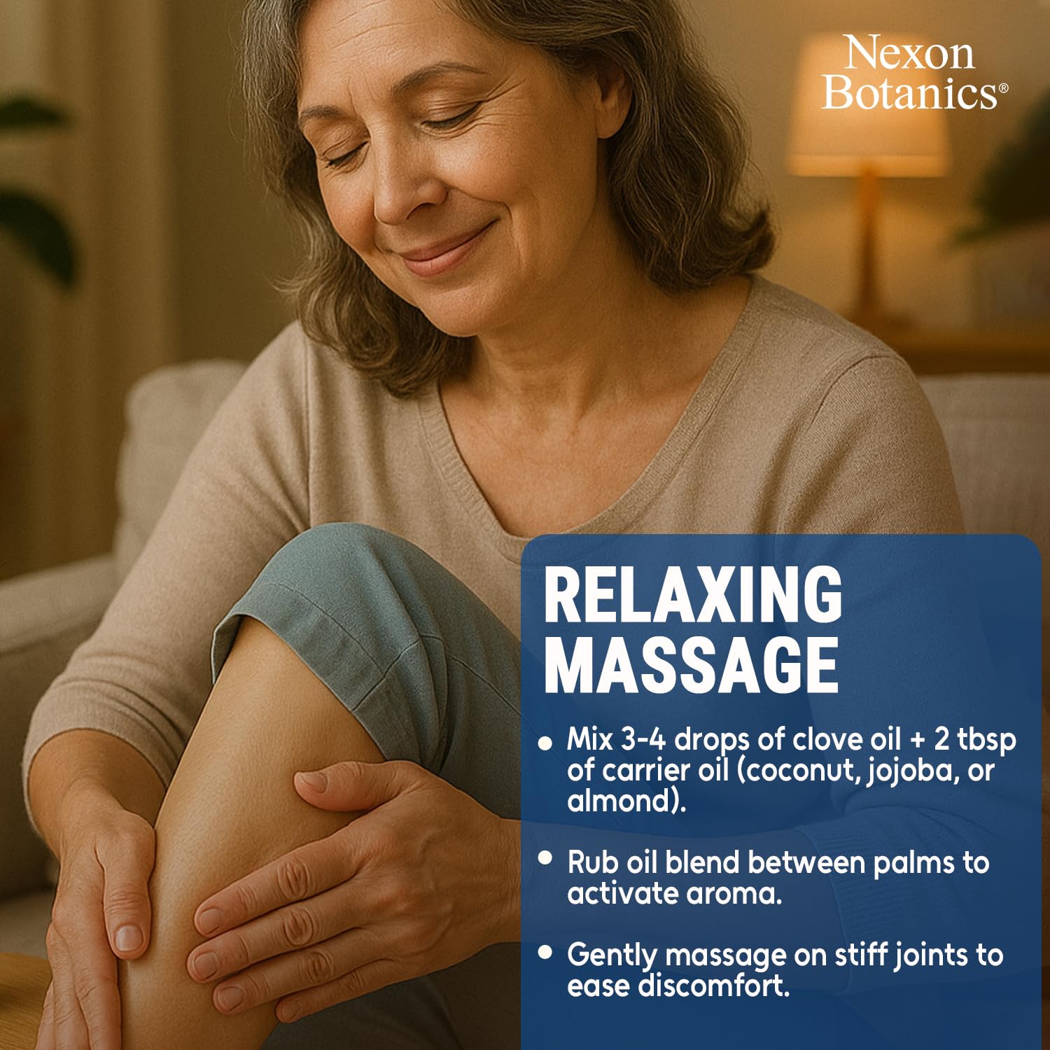 Huile Nexon Botanics girofle – massage: soin des muscles et détente.