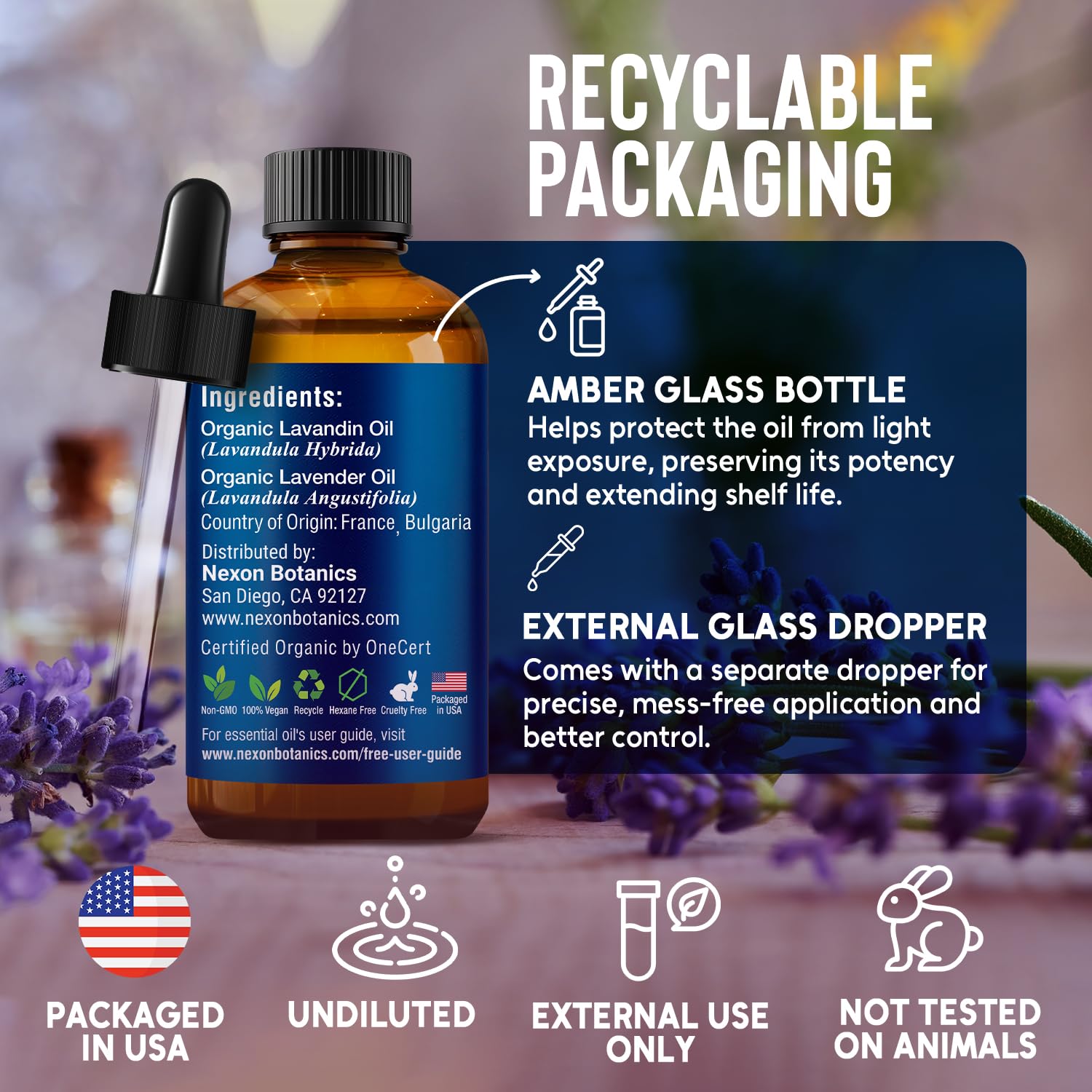 Utilisation dans diffuseur pour créer une ambiance relaxante avec Nexon Botanics Lavande