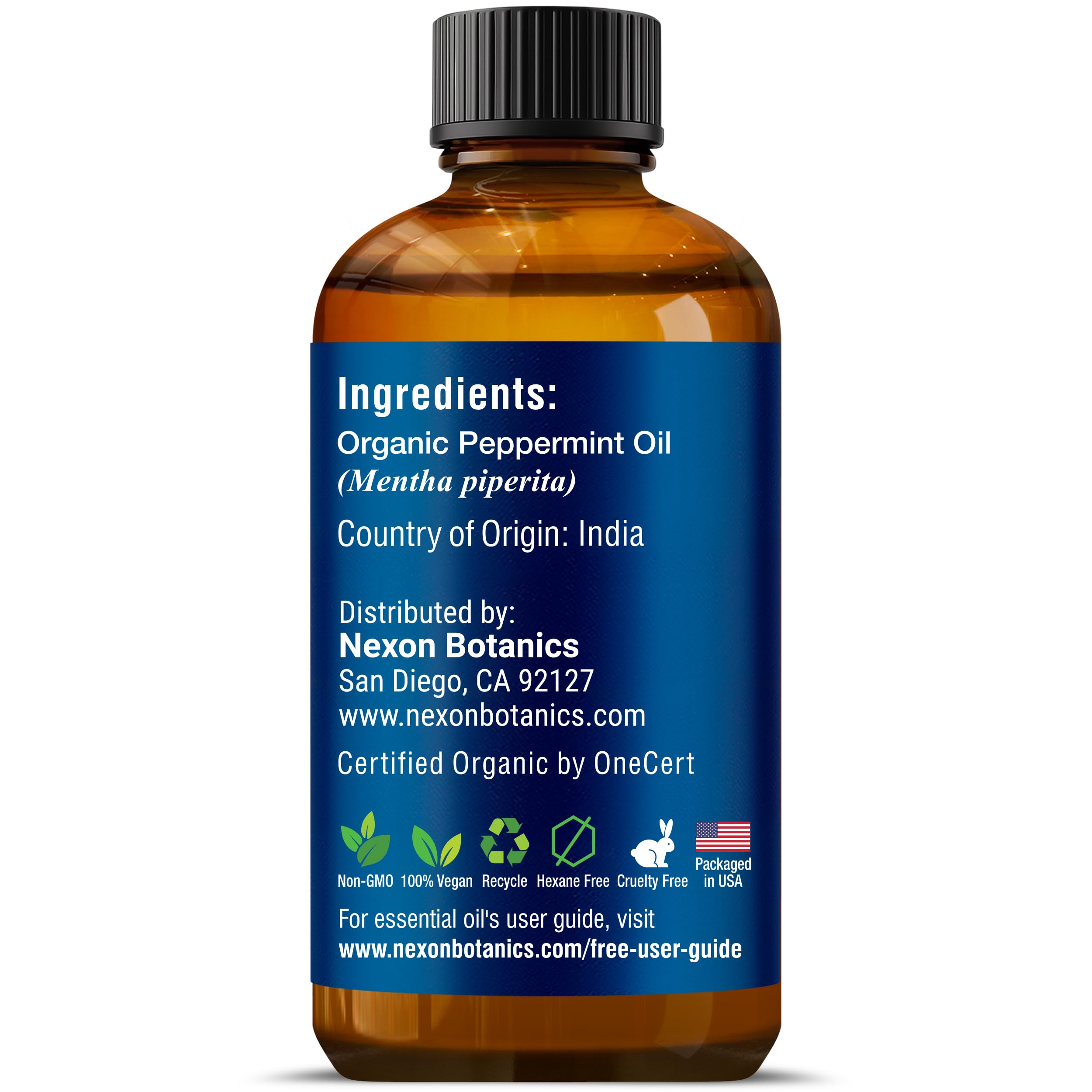 Nexon Botanics Huile Menthe Organique - Diffusion naturelle qui rafraîchit l'atmosphère domestique