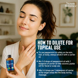 Nexon Botanics Huile Menthe Organique - Soin cheveux pour revitaliser les racines et cuir chevelu
