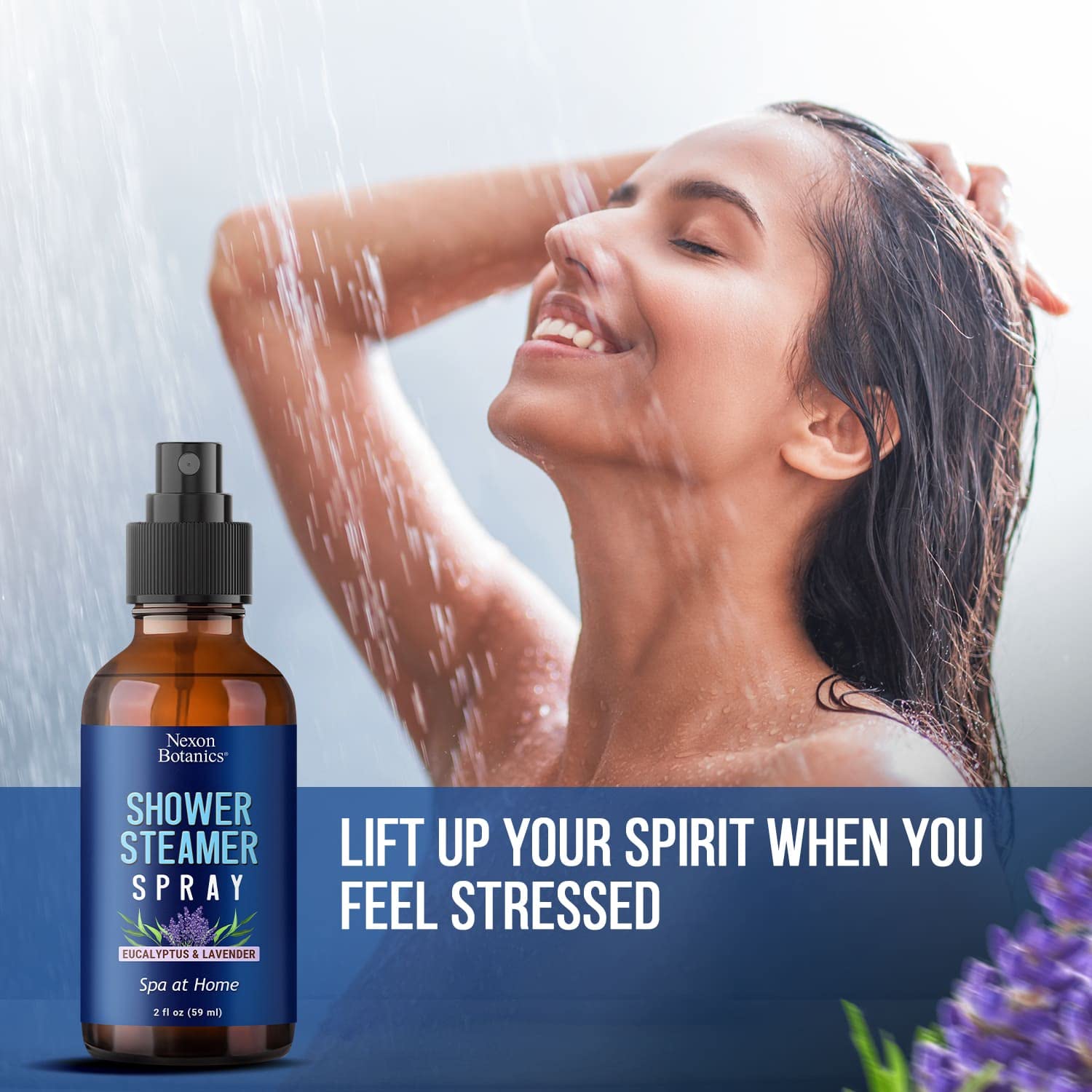 Nexon Botanics spray douche déodorisant pour air frais et spa à la maison