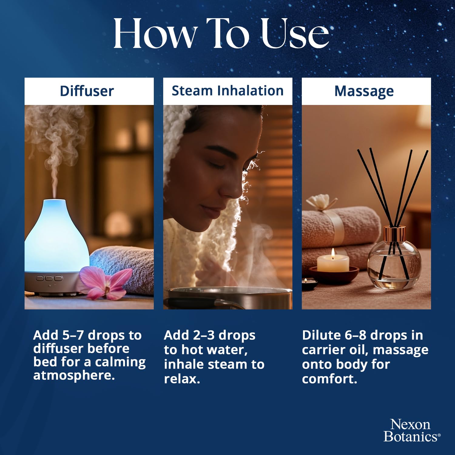 Nexon Botanics Zen Sleep — Diffuseur aromatique pour ambiance apaisante nocturne.